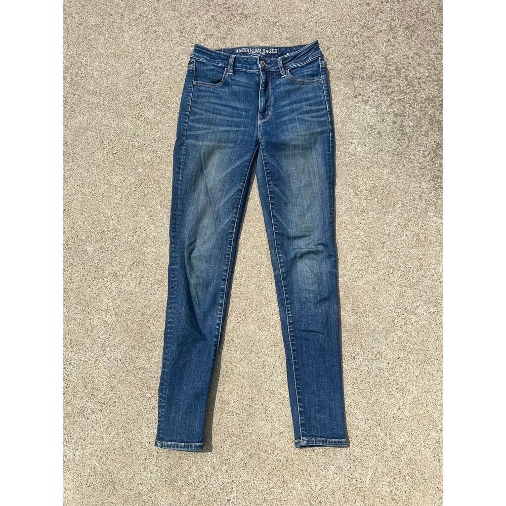 American Eagle Super‎ High Rise Jegging Jeans Size 2 Clean Girl Minimalist Y2K